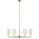 Foxdale 9 Light 36 inch Satin Brass Chandelier Ceiling Light