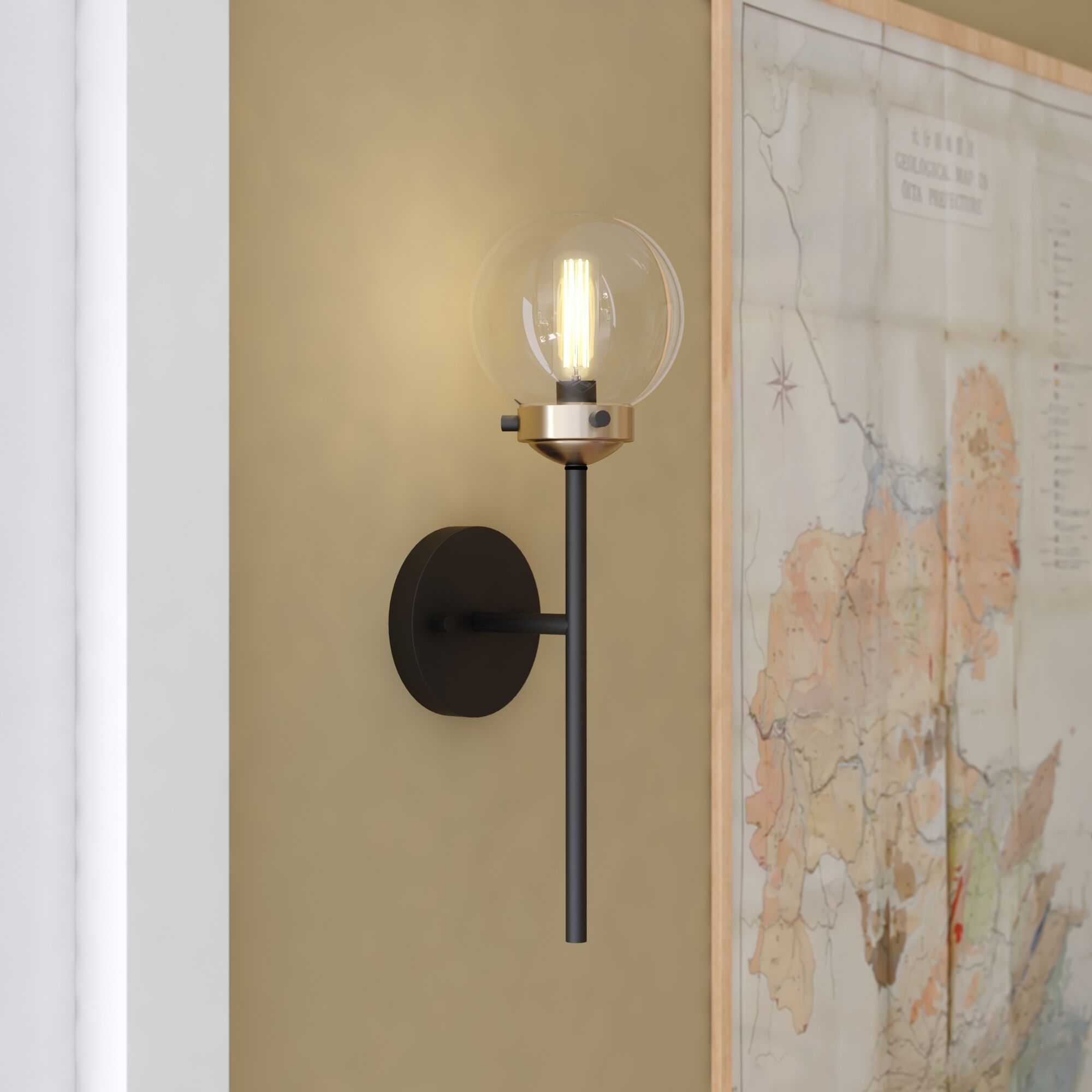Orbit LED 5 inch Muted Brass and Oil Rubbed Bronze Wall Light in 1