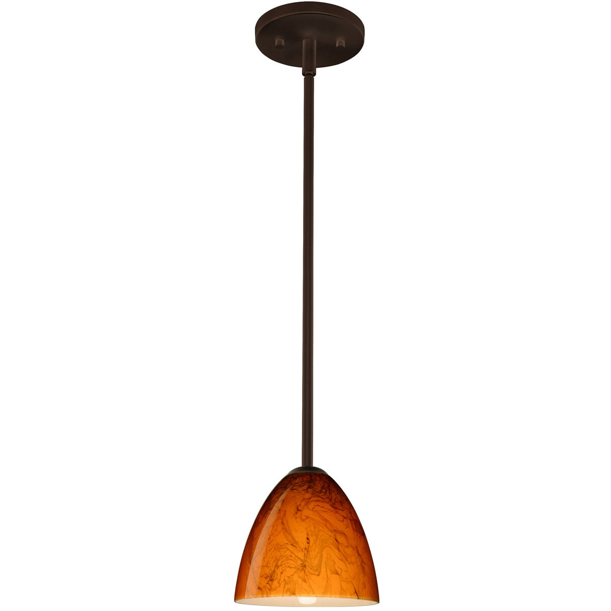 Vila 1 Light Bronze Stem Pendant Ceiling Light