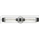 Masthead 2 Light 24 inch Chrome with Black Vanity Light Wall Light