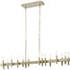 Collette 16 Light 48 inch Antique Brass Linear Pendant Ceiling Light in Brushed Brass