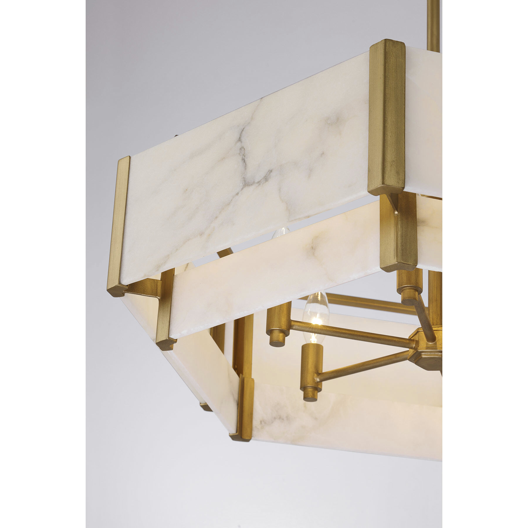 Orleans 6 Light 24.28 inch Distressed Gold Pendant Ceiling Light