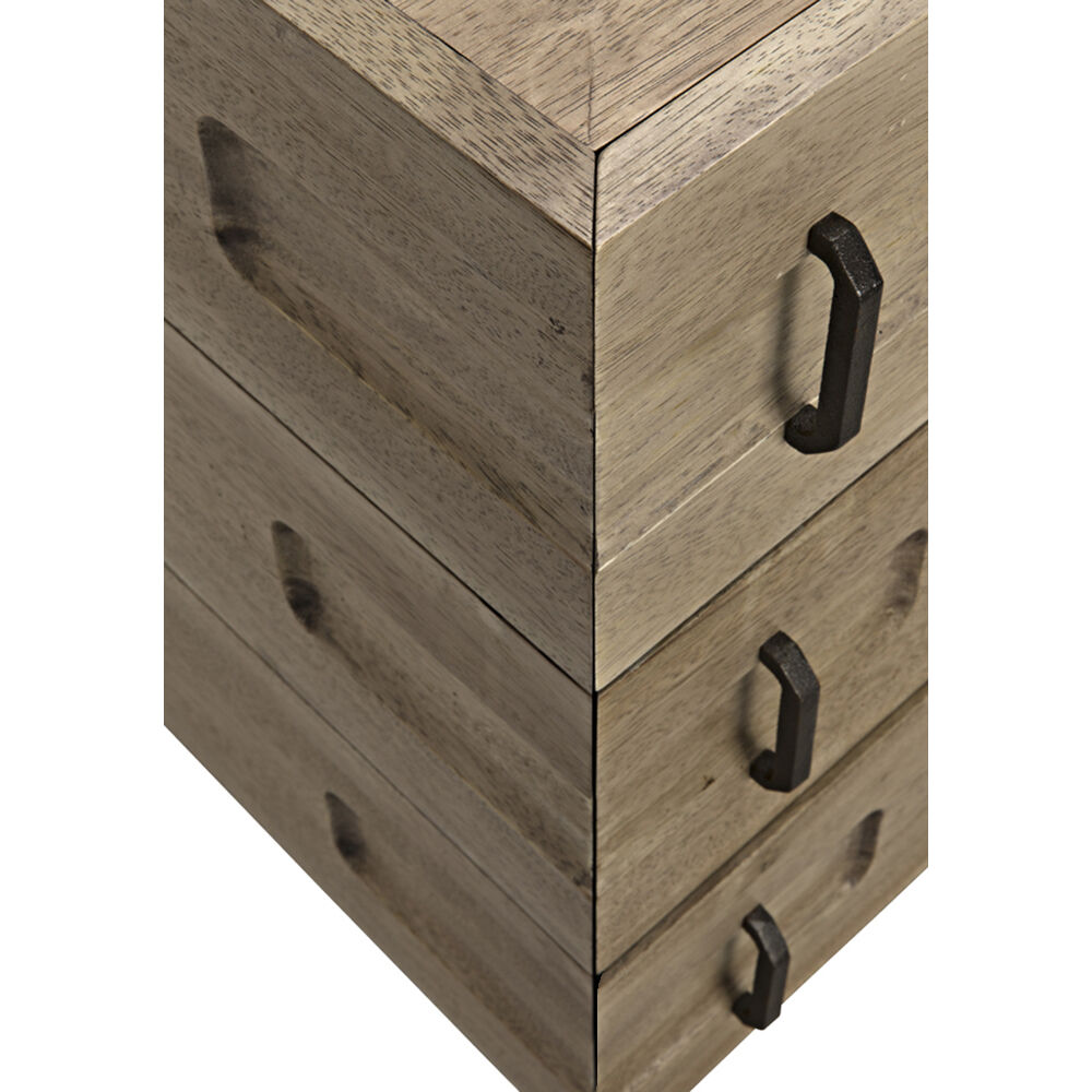 David 32.5 X 32 inch Washed Walnut Side Table