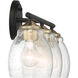Winsley 3 Light 22 inch Coal And Stained Brass Bath Light Wall Light