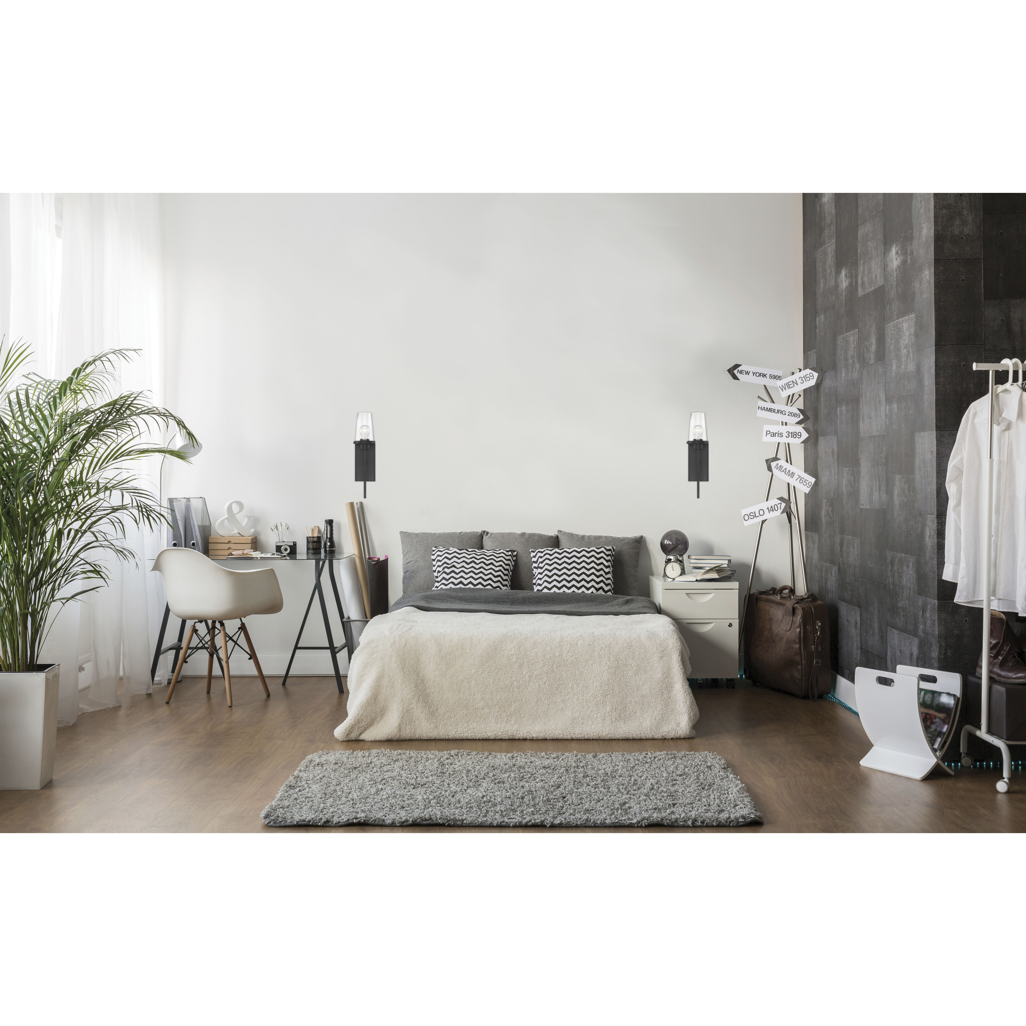 Rector 1 Light 4.5 inch Aged Bronze and Clear Seeded Wall Sconce Wall Light