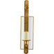 Pam Cain 7 inch Gold Leaf/Clear Sconce Wall Light