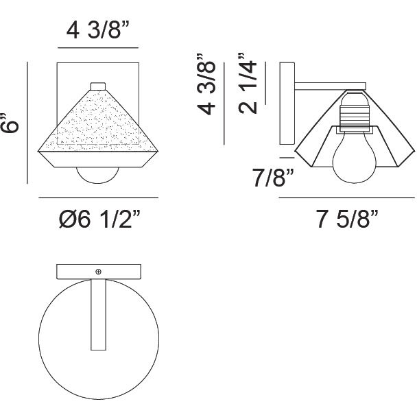 Velax Wall Sconce Wall Light in Matte Black and Aged Gold Brass