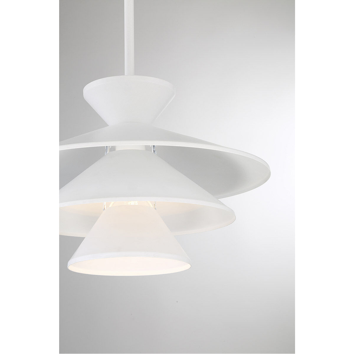 Contemporary 1 Light 14 inch White Pendant Ceiling Light