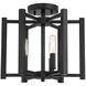 Benson 3 Light 13 inch Matte Black Semi-Flush Ceiling Light, Essentials