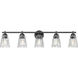Andree 5 Light 40 inch Matte Black Bathroom Vanity Wall Light