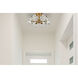 Lyra 6 Light 14 inch Satin Gold Flush Mount Ceiling Light