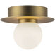 Elixir LED 6 inch Brushed Gold Flush Mount Ceiling Light