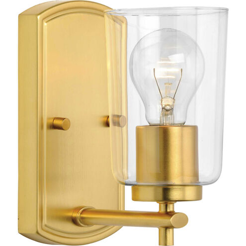 Art 1 Light 5 inch Satin Brass Bath Vanity Wall Light