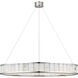 Chapman & Myers Iterna LED 40 inch Polished Nickel Ring Chandelier Ceiling Light in Alabaster