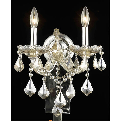 Maria Theresa 2 Light 12 inch Golden Teak Wall Sconce Wall Light in Royal Cut