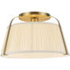 Alora Mood Scout 1 Light 13.25 inch Brushed Gold and White Linen Semi-Flush Mount Ceiling Light