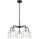 Cobbleskill 5 Light 23 inch Black Antique Brass Chandelier Ceiling Light in Deco Swirl