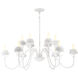 North Fork 12 Light 38 inch Sand White Chandelier Ceiling Light, Two Tier