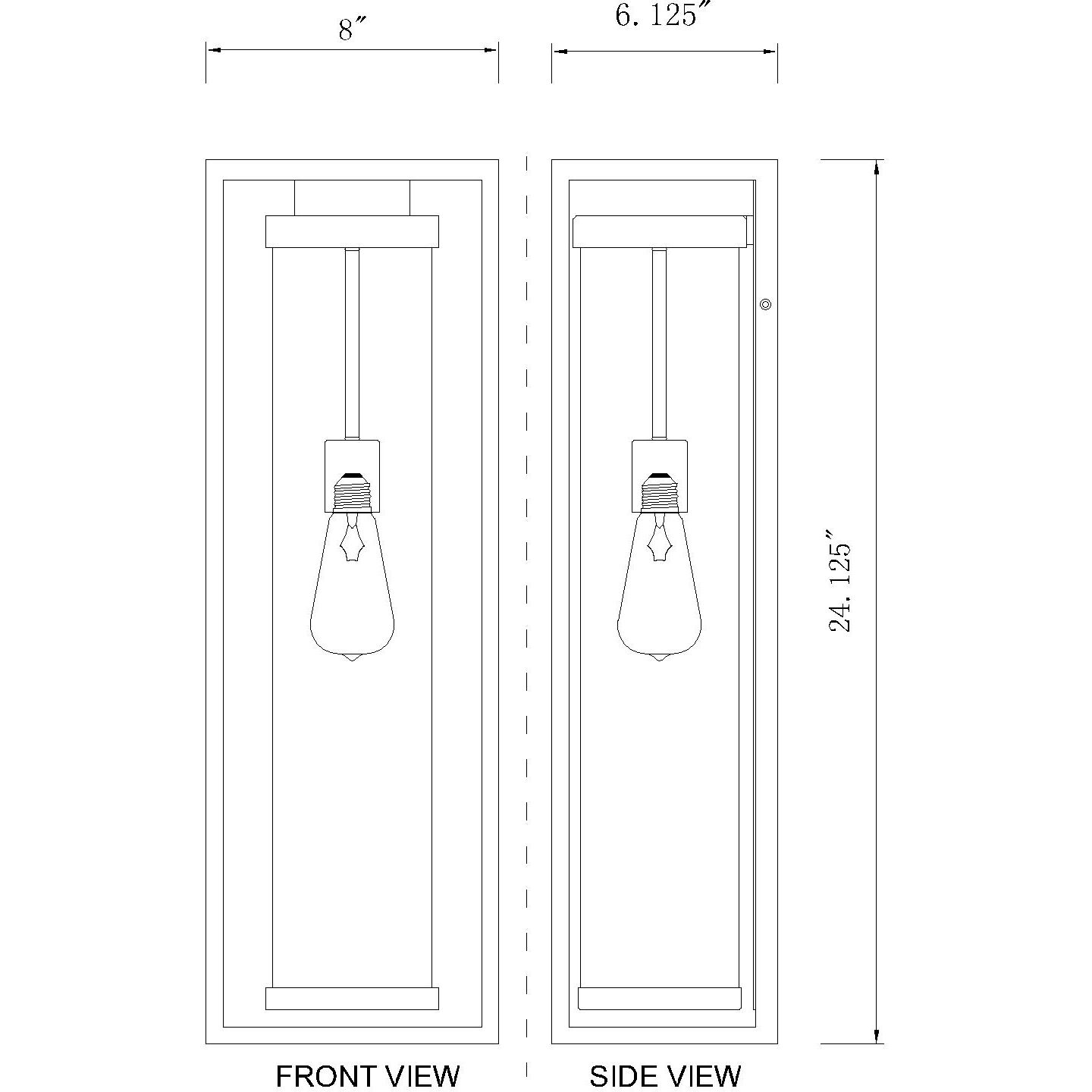 Dunbroch 1 Light 24.25 inch Deep Bronze and Outdoor Brass Outdoor Wall Light