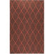 Fallon 96 X 60 inch Camel, Bright Red Rug