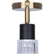 Elsee 3 Light Black/Gold Track Lighting Ceiling Light
