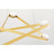 Orbit LED 38 inch Aged Brass Chandelier Ceiling Light