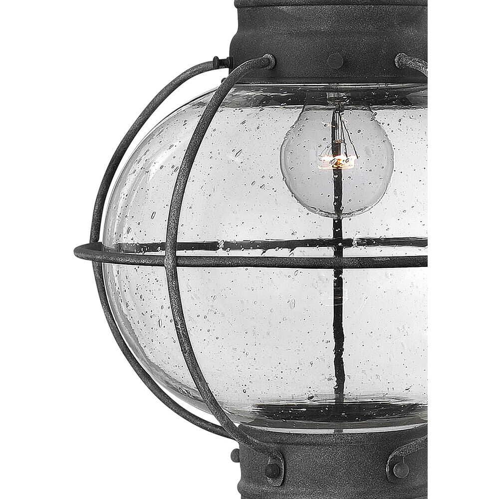 Cape Cod 1 Light 11 inch Aged Zinc Outdoor Hanging Lantern