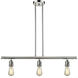 Franklin Restoration Bare Bulb 3 Light 38 inch Polished Nickel Island Light Ceiling Light