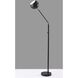 Ashbury 46 inch 60 watt Black with Antique Brass Accents Floor Lamp Portable Light, Simplee Adesso