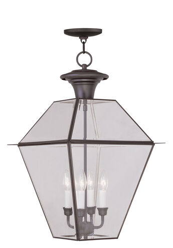 Westover 4 Light 15 inch Bronze Outdoor Pendant Lantern