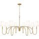 Jisele 8 Light 58.75 inch Rubbed Brass Chandelier Ceiling Light