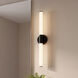 Connor LED 30 inch Matte Black Vanity Light Wall Light