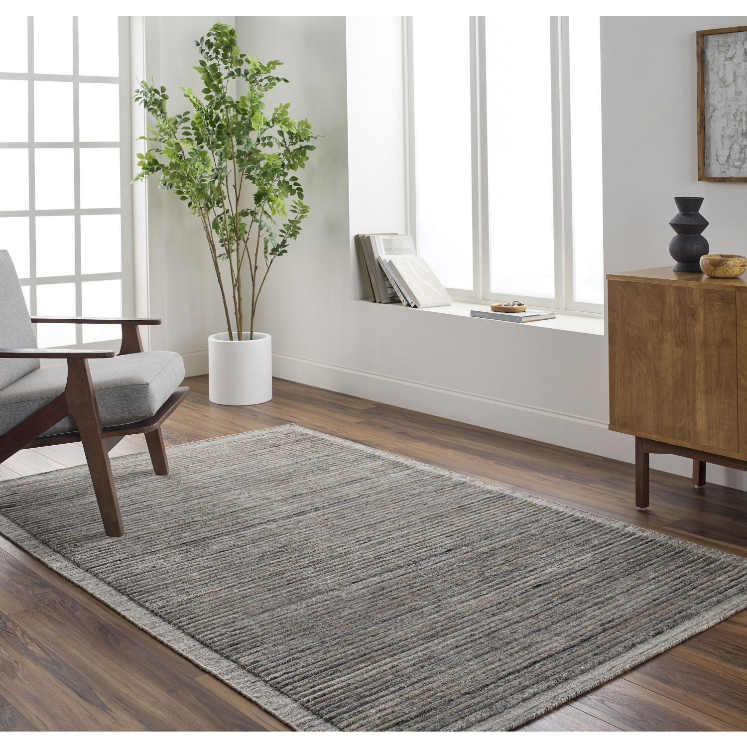 Yasmin 180 X 144 inch Dark Brown Rug, Rectangle