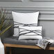 Amy 20 X 5 inch White and Black Pillow
