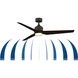 TriAire Custom 56 inch Dark Bronze with Dark Walnut Blades Indoor/Outdoor Smart Ceiling Fan, Kit