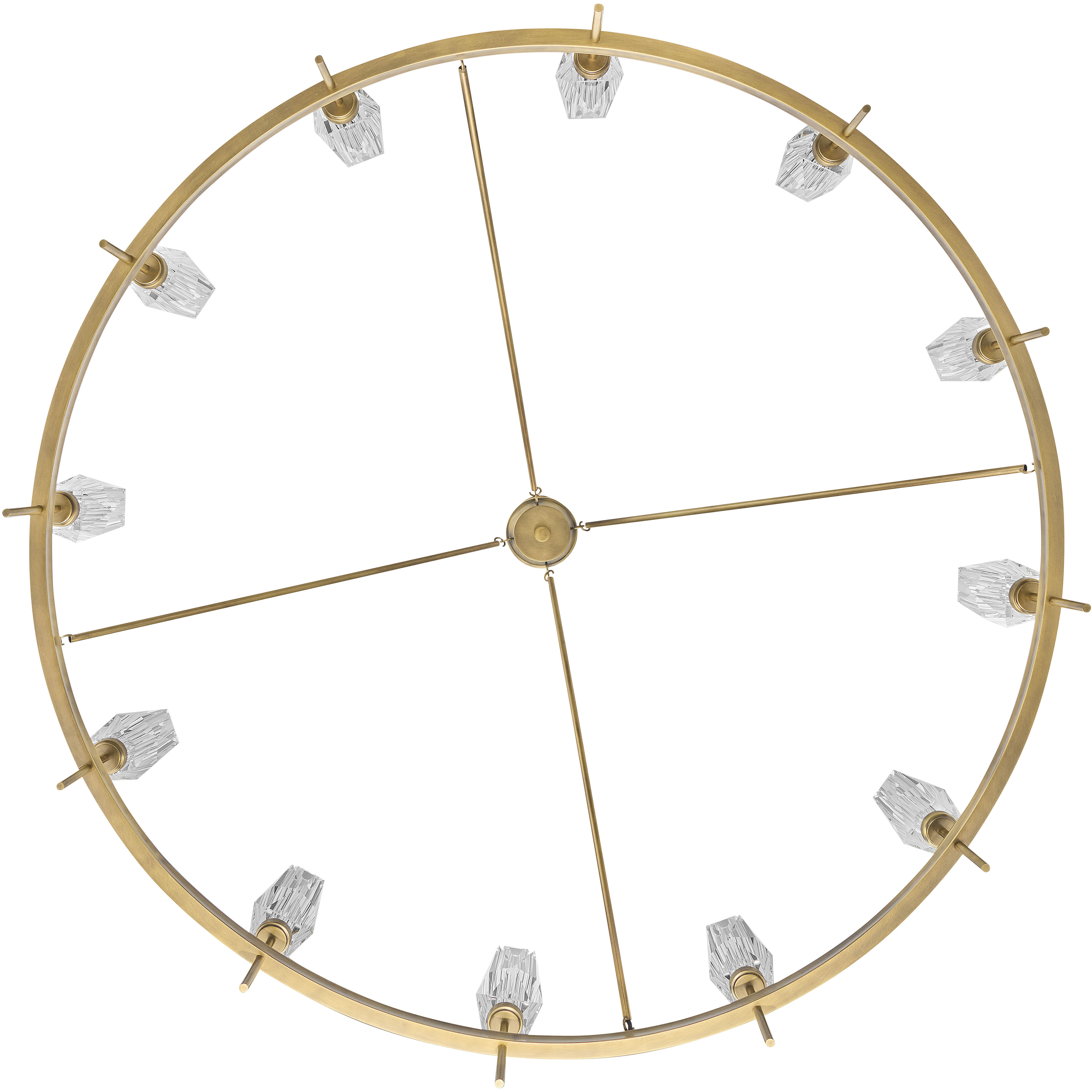 Ana 12 Light 58 inch Heritage Brass Chandelier Ceiling Light