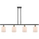 Ballston Cobbleskill LED 48 inch Black Antique Brass Island Light Ceiling Light in Matte White Glass, Ballston