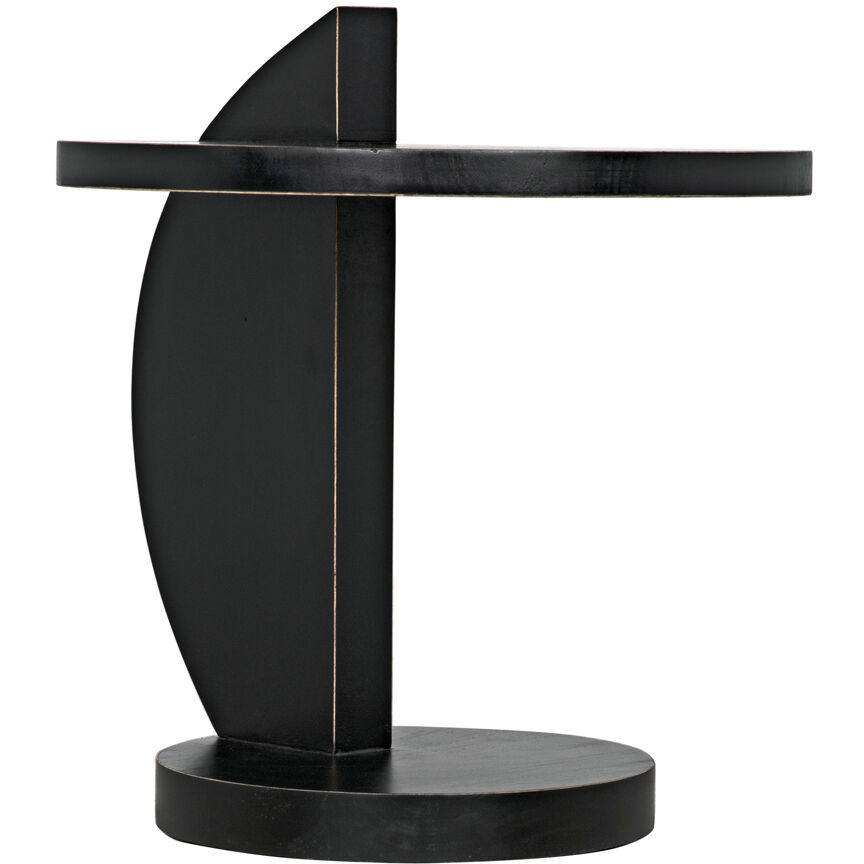 Reed 25 X 22 inch Hand Rubbed Black Side Table
