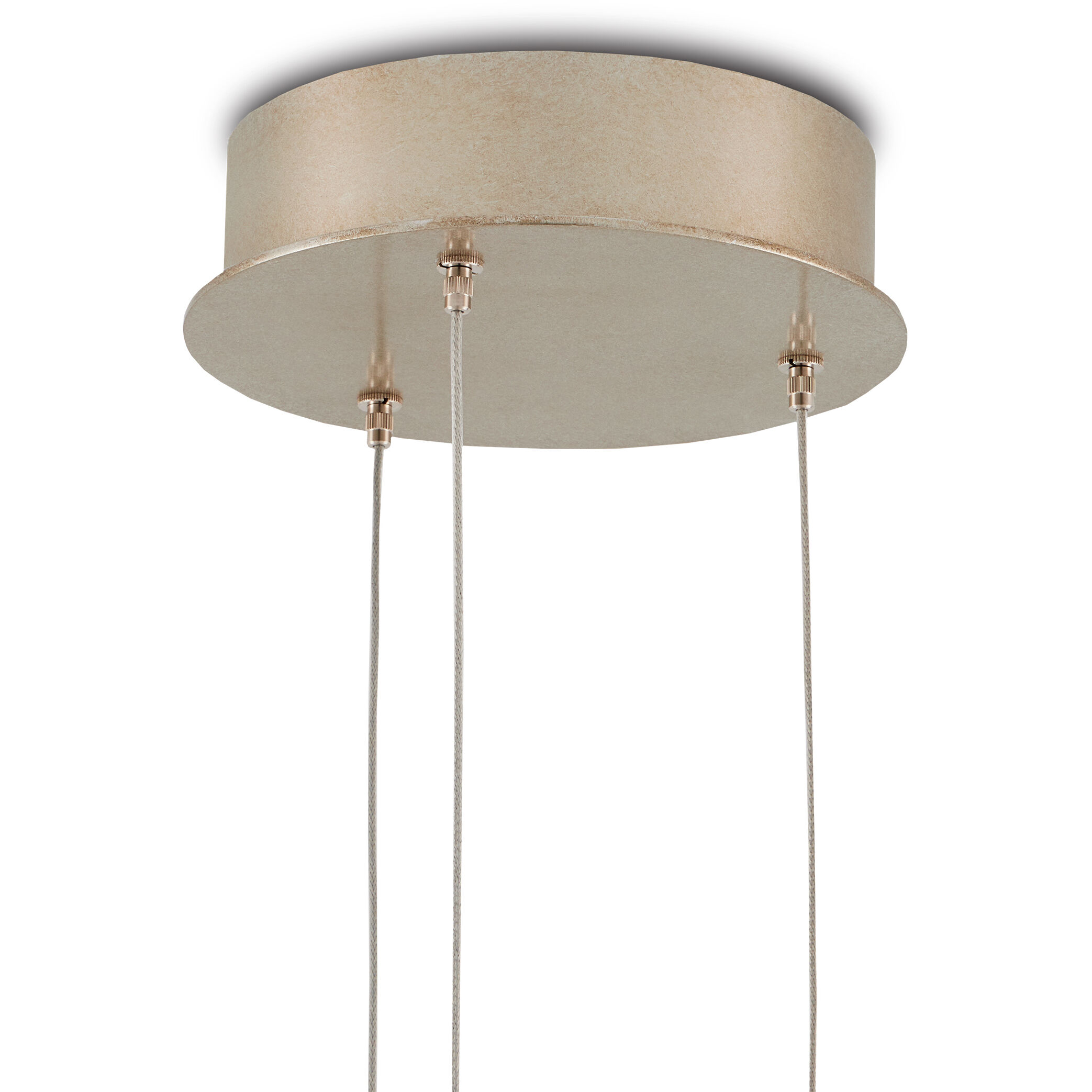 Posh 3 Light 7.5 inch White/Silver Multi-Drop Pendant Ceiling Light