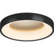 Nortic LED 17.7 inch Satin Dark Gray with Brushed Champagne Flush Mount Ceiling Light
