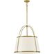 Clarke 4 Light 24.5 inch Lacquered Dark Brass Chandelier Ceiling Light in Lacquered Dark Brass with Off White