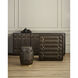 Kendall 17 inch Dove Gray and Polished Brass Accent Table