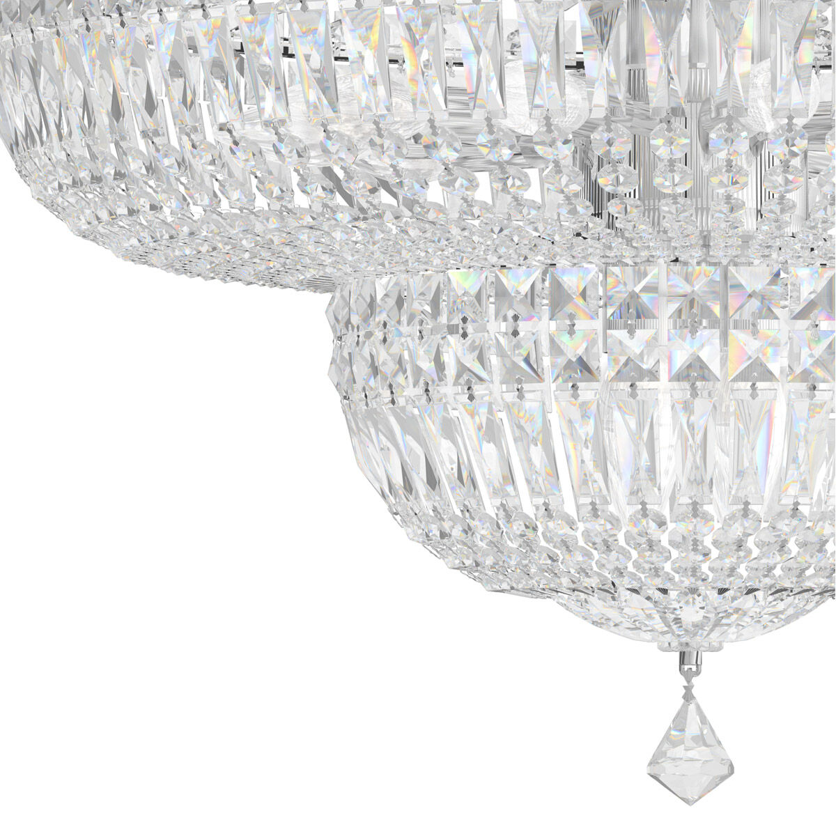 大量入荷 Crystal Petit Deluxe Chandelier Silver inch 24 Light 23 トップス