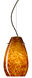 Pera 1 Light Bronze Pendant Ceiling Light in Amber Cloud Glass, Incandescent