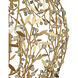 Secret Garden 4 Light 30 inch Contemporary Gold Leaf and Contemporary Gold Orb Chandelier Ceiling Light