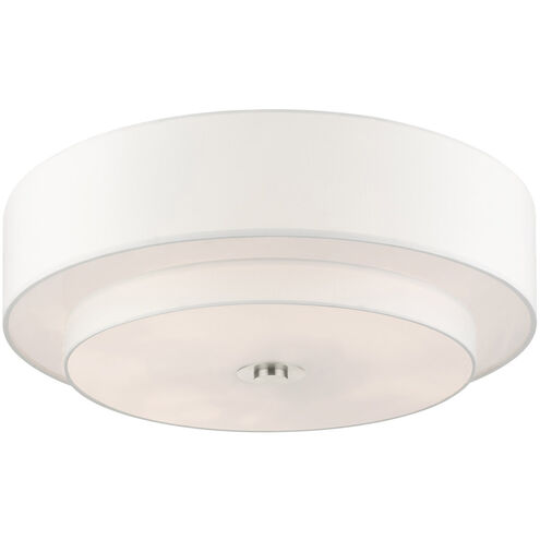 Meridian 6 Light 30 inch Brushed Nickel Semi Flush Ceiling Light