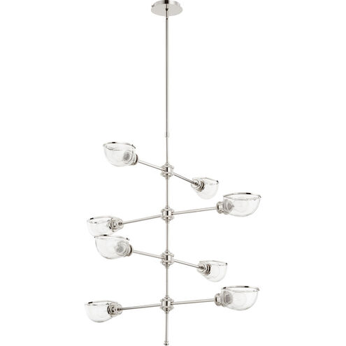 Menlo 8 Light 37 inch Polished Nickel Chandelier Ceiling Light