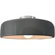 Radiance LED 16 inch Gloss Grey and Brushed Nickel Semi Flush Ceiling Light