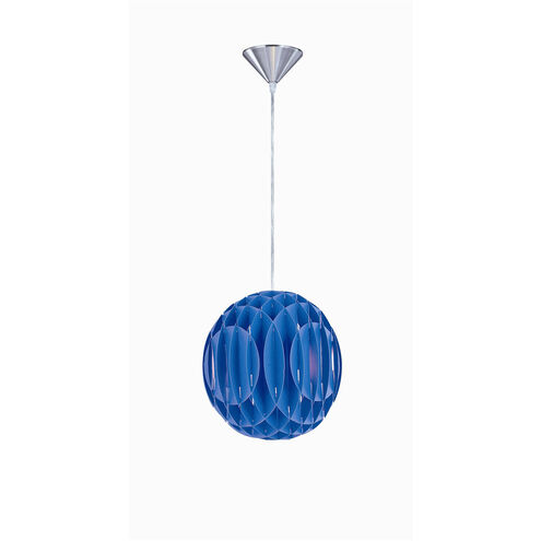 Copenhagen II 1 Light 12.5 inch Polished Steel Pendant Ceiling Light
