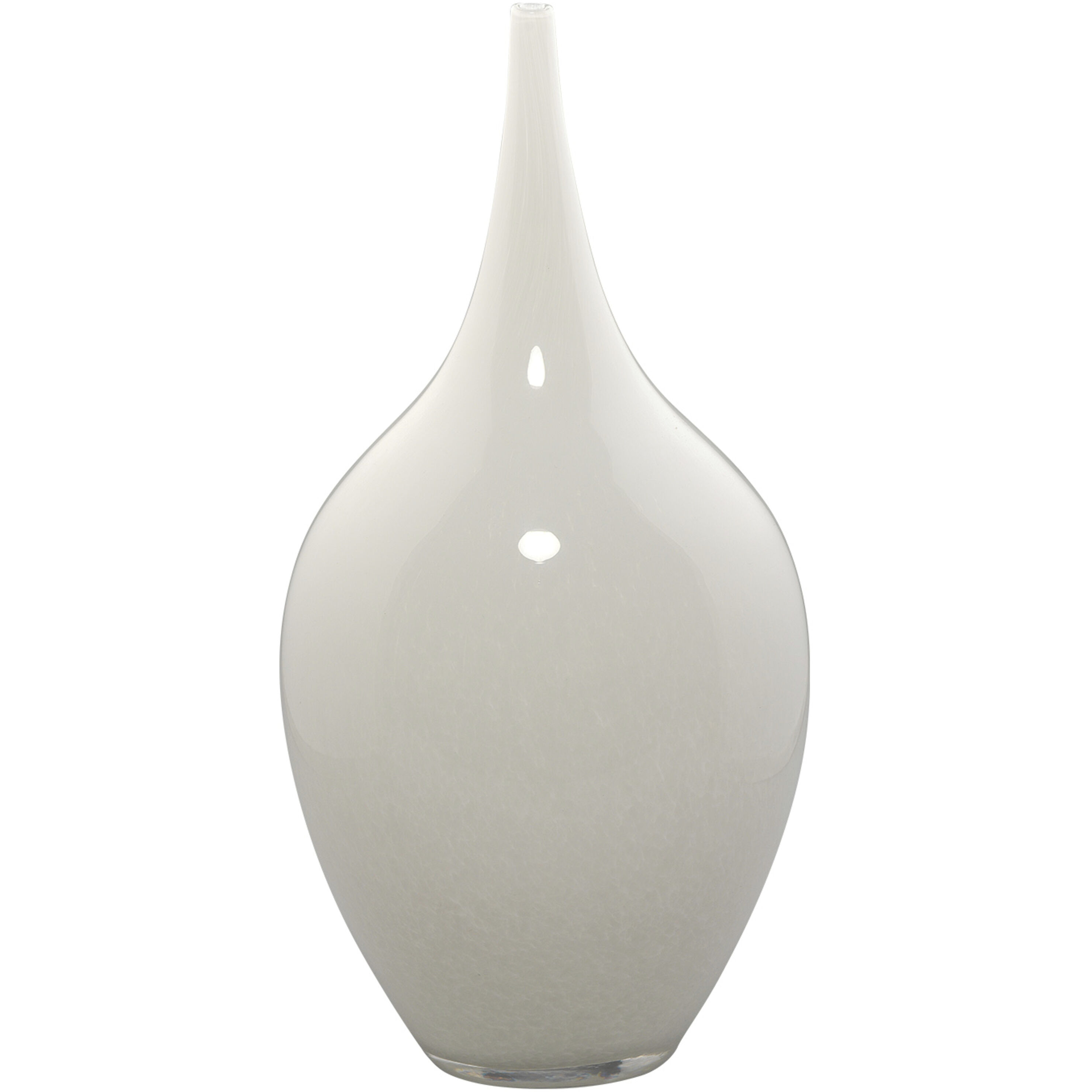 Nymph Decorative 19 X 8 inch Vases in White Glass, Set of 3